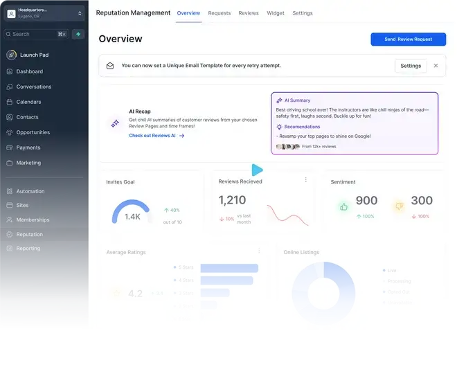 Real Estate Reputation Dashboard